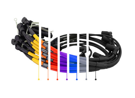 Ignition HT Lead Hi-Performance Set for 8-cylinder. Porsche 928 S4 - 114880311, 114880312, 114880313, 114880314, 114880316, 114880317, 114880318, 11488031
